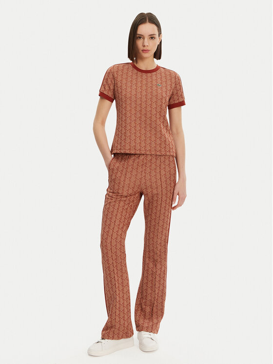 Футболка Lacoste TF3244 облегающая, оранжевый — фото 2