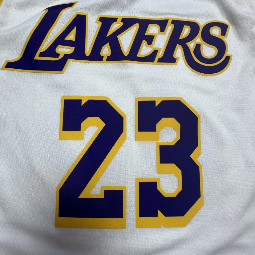 Nike Майка nba los angeles lakers james белая для подростков — фото 4