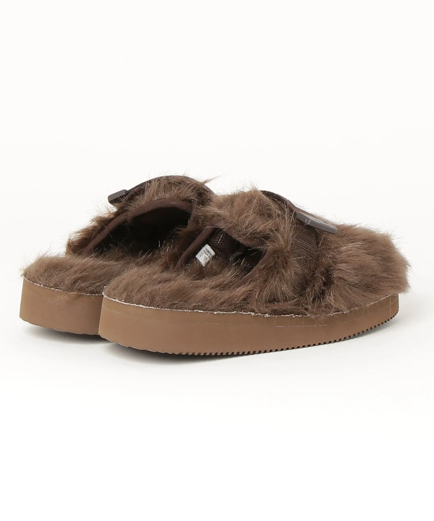 Слипоны с искусственным мехом SUICOKE ZAVO-2EU OG-072-2EU коричневые — фото 2