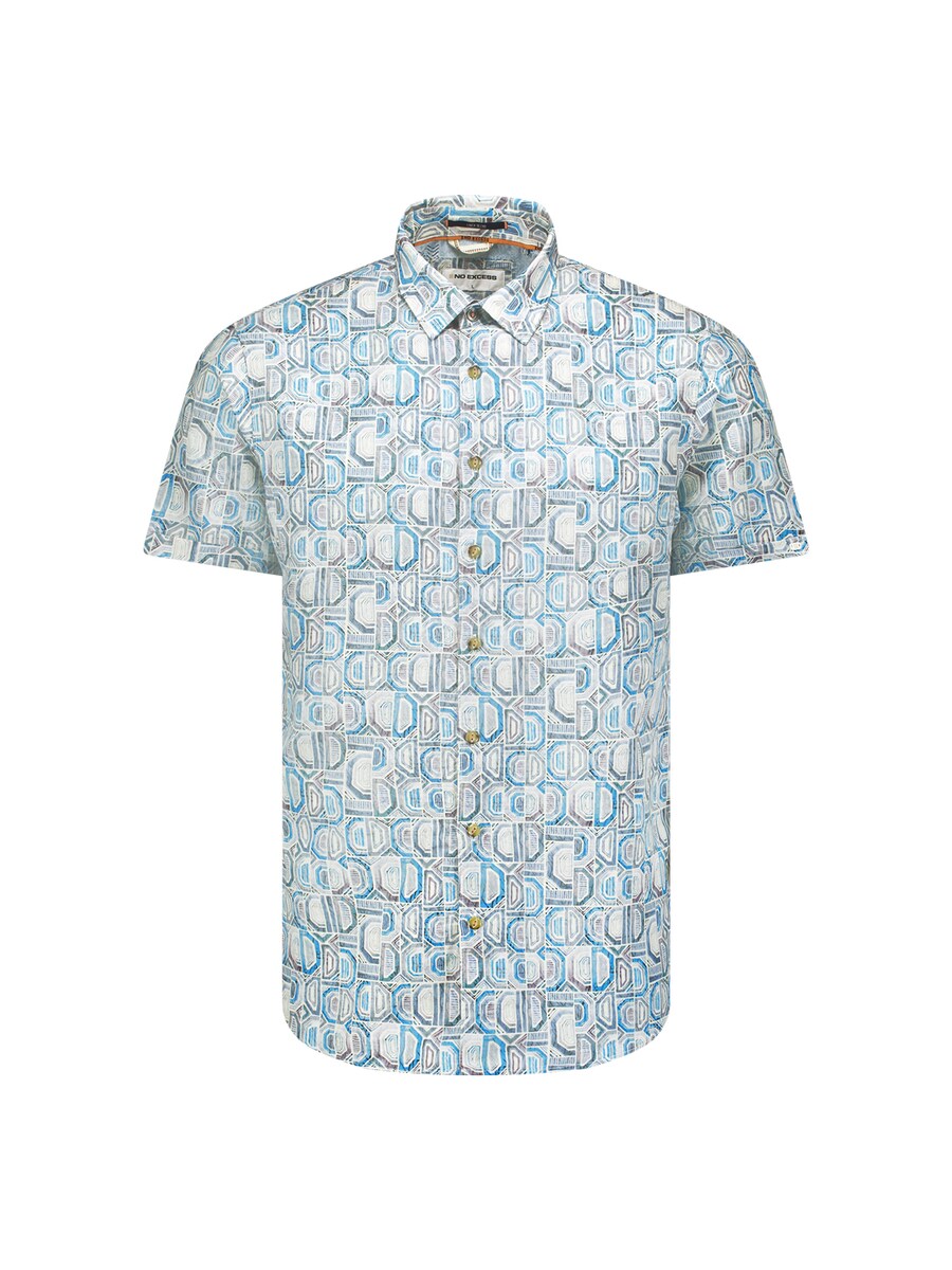 

Повседневная рубашка No Excess Regular fit Button Up Shirt, синий