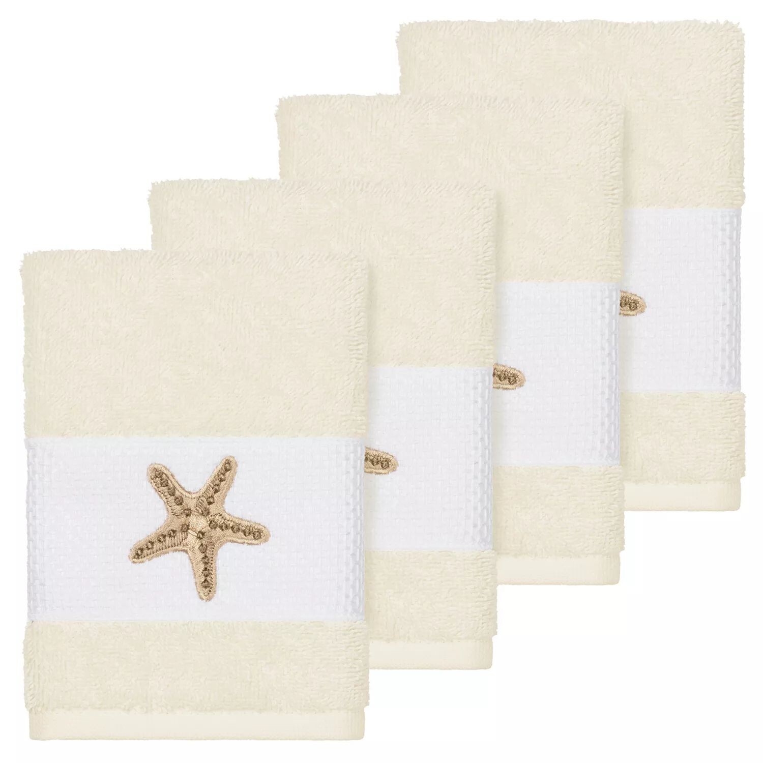 

Linum Home Textiles Набор украшенных мочалок Lydia, белый