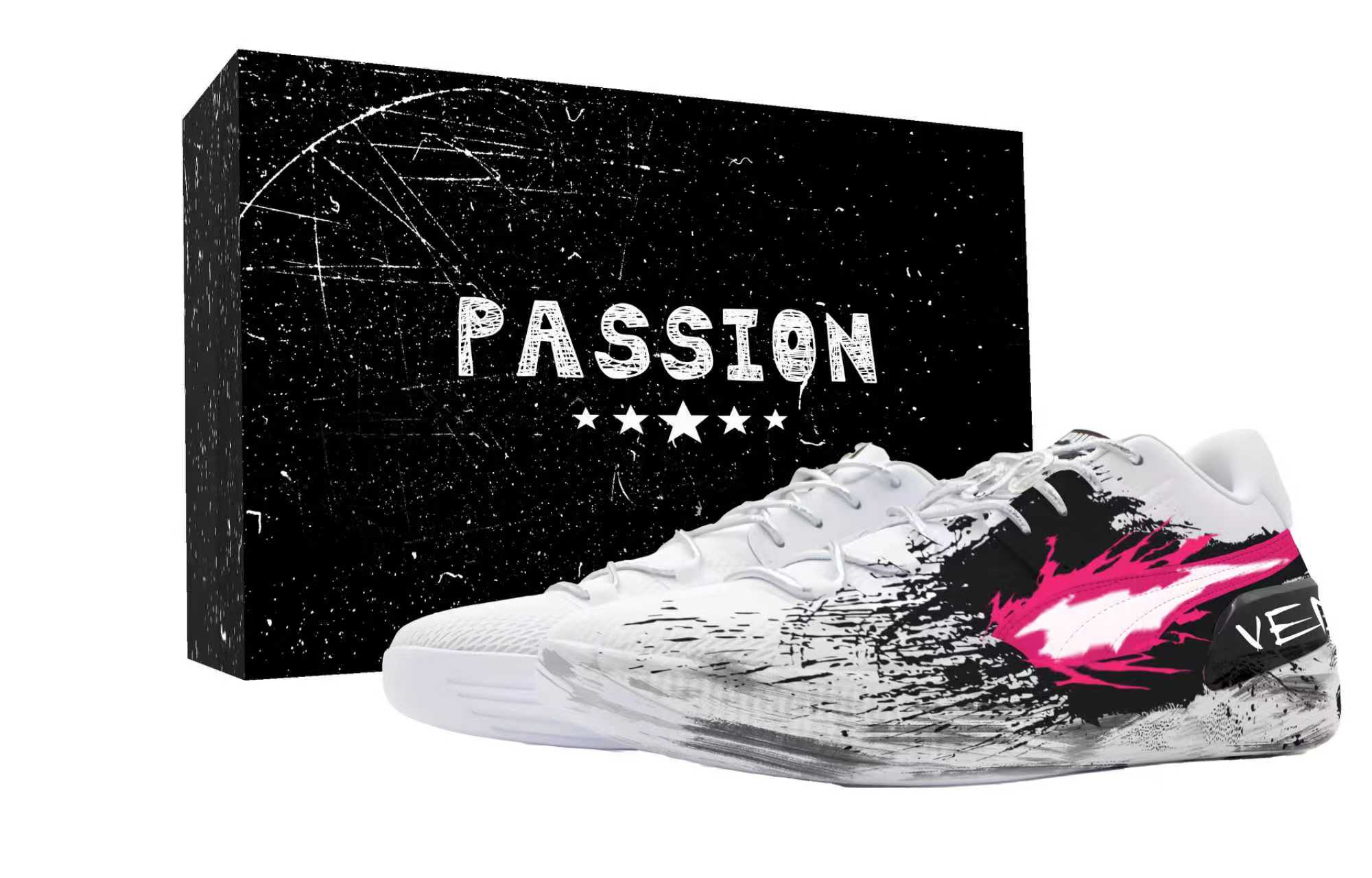 

Clyde Hardwood Team Box, Tower Rabbit, Ink Splatter Design амортизирующие низкие баскетбольные кроссовки мужские PUMA, розовый