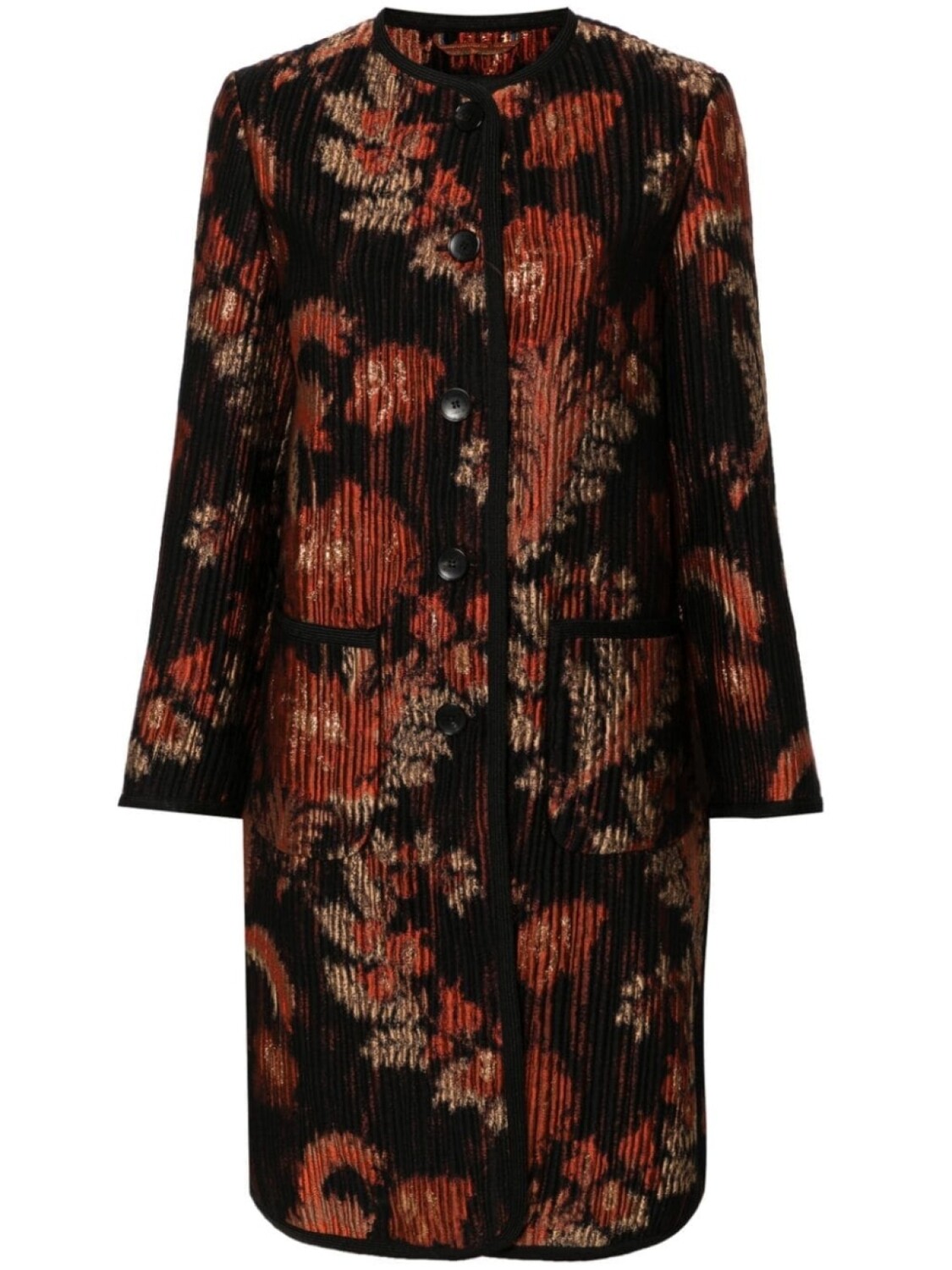 

ETRO пальто с абстрактным узором, черный
