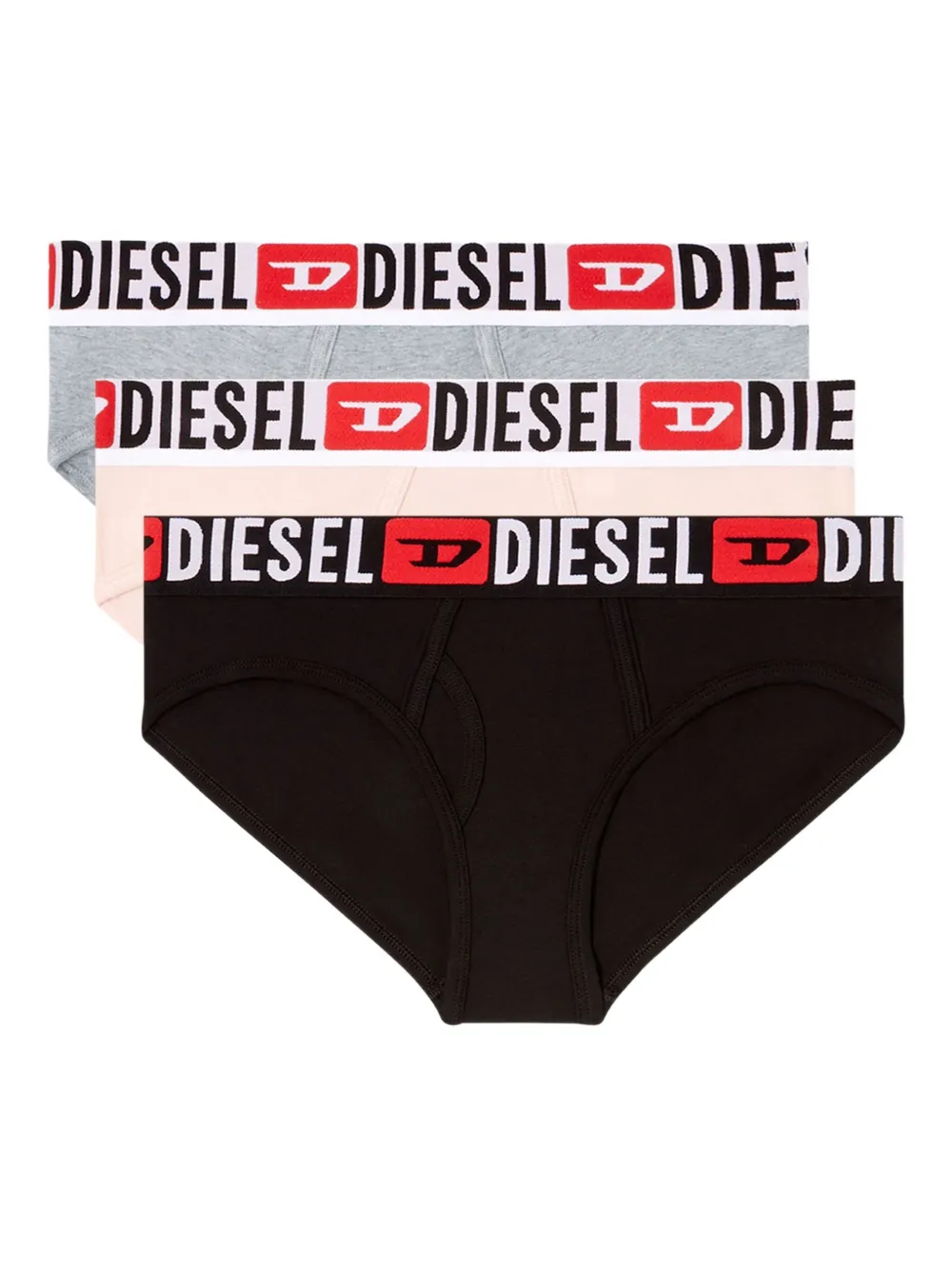 

Комплект Oxy-D-Core из трех трусов-брифов DIESEL, серый