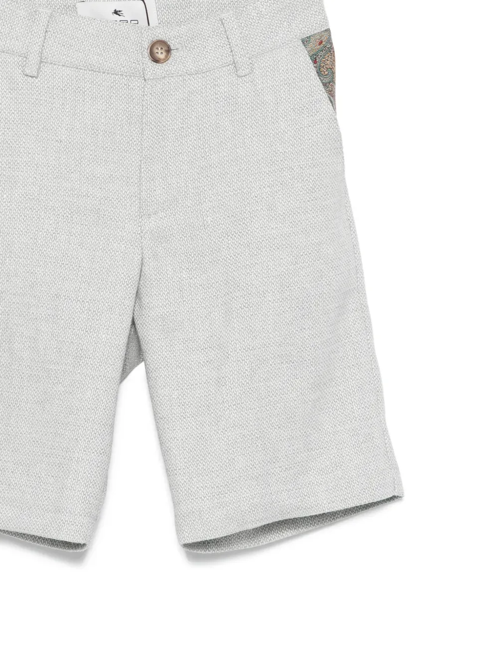 Шорты с вставками из ткани с узором "пейсли" ETRO KIDS, серый — фото 3