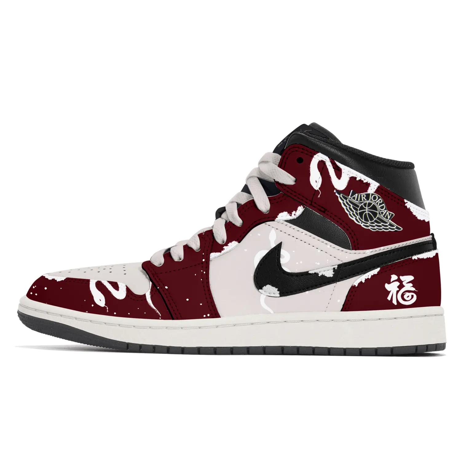

Air 1 устойчивые к истиранию кроссовки Mid Top Vintage мужские Scarlet Jordan, Scarlet