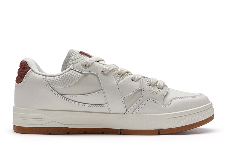 MAXX1.0 Low Top Скейтборд обувь мужская XTEP, Белый Песочный Серый/Винтажный Красный — фото 2