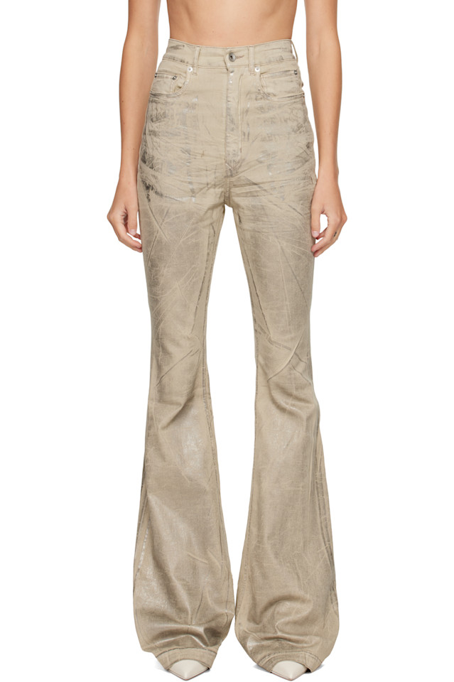 

Rick Owens Drkshdw Серебряные конкордансы, джинсы Bolan Bootcut