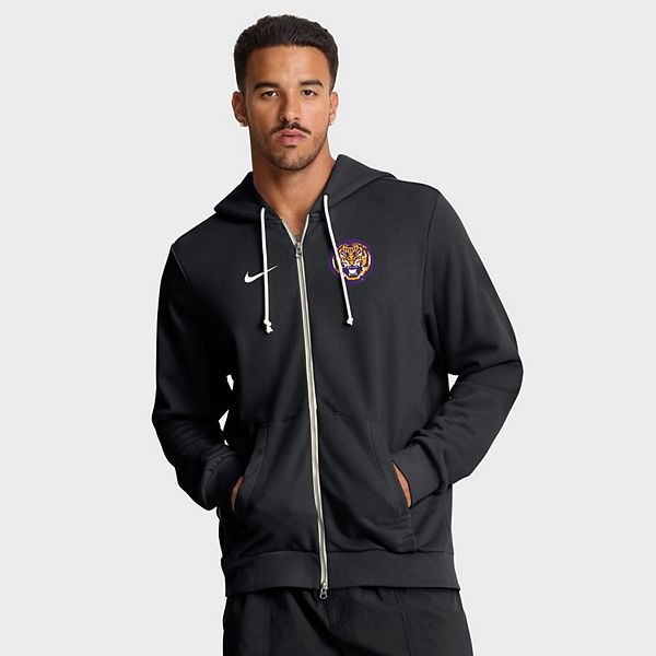Мужская черная худи lsu tigers 2025 sideline standard issue dri-fit на молнии Nike — фото 2