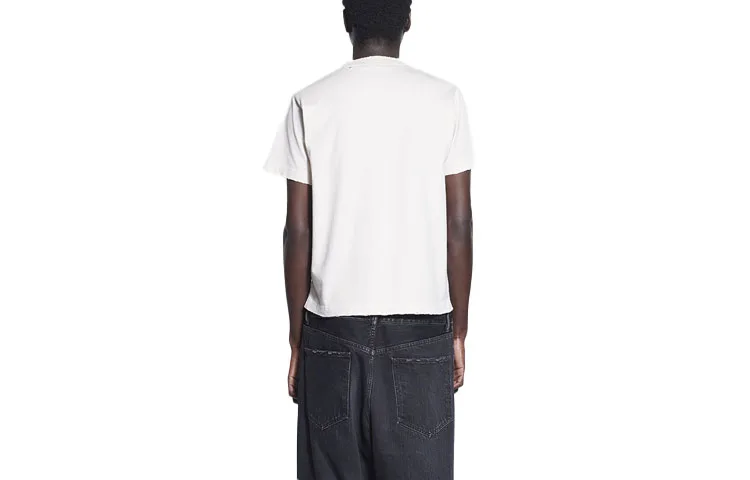 Футболка RuPaul Small Fit Balenciaga, экрю — фото 4
