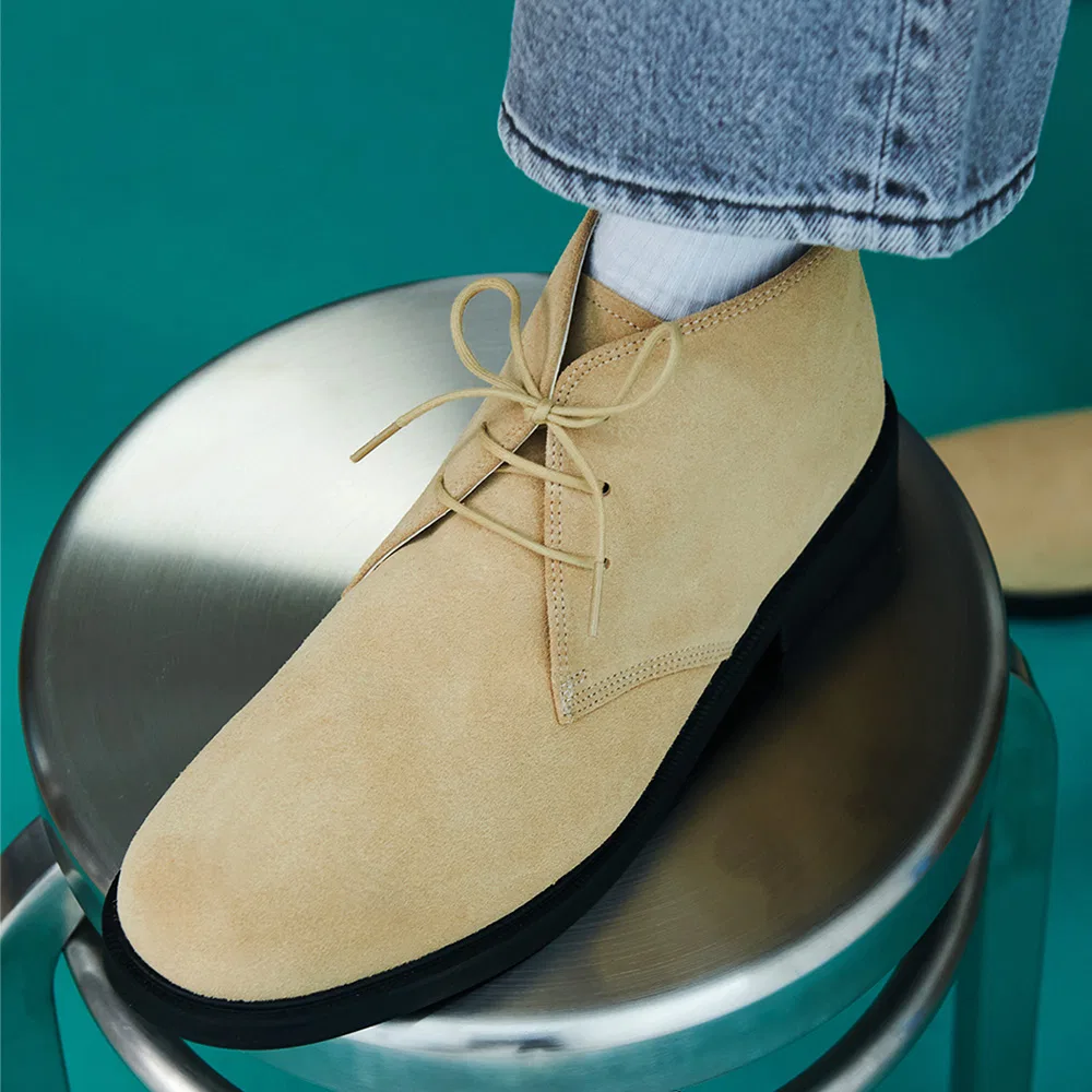 Мужские замшевые ботинки-чукка Second.A Basic Round Toe Camel от Firenze.A