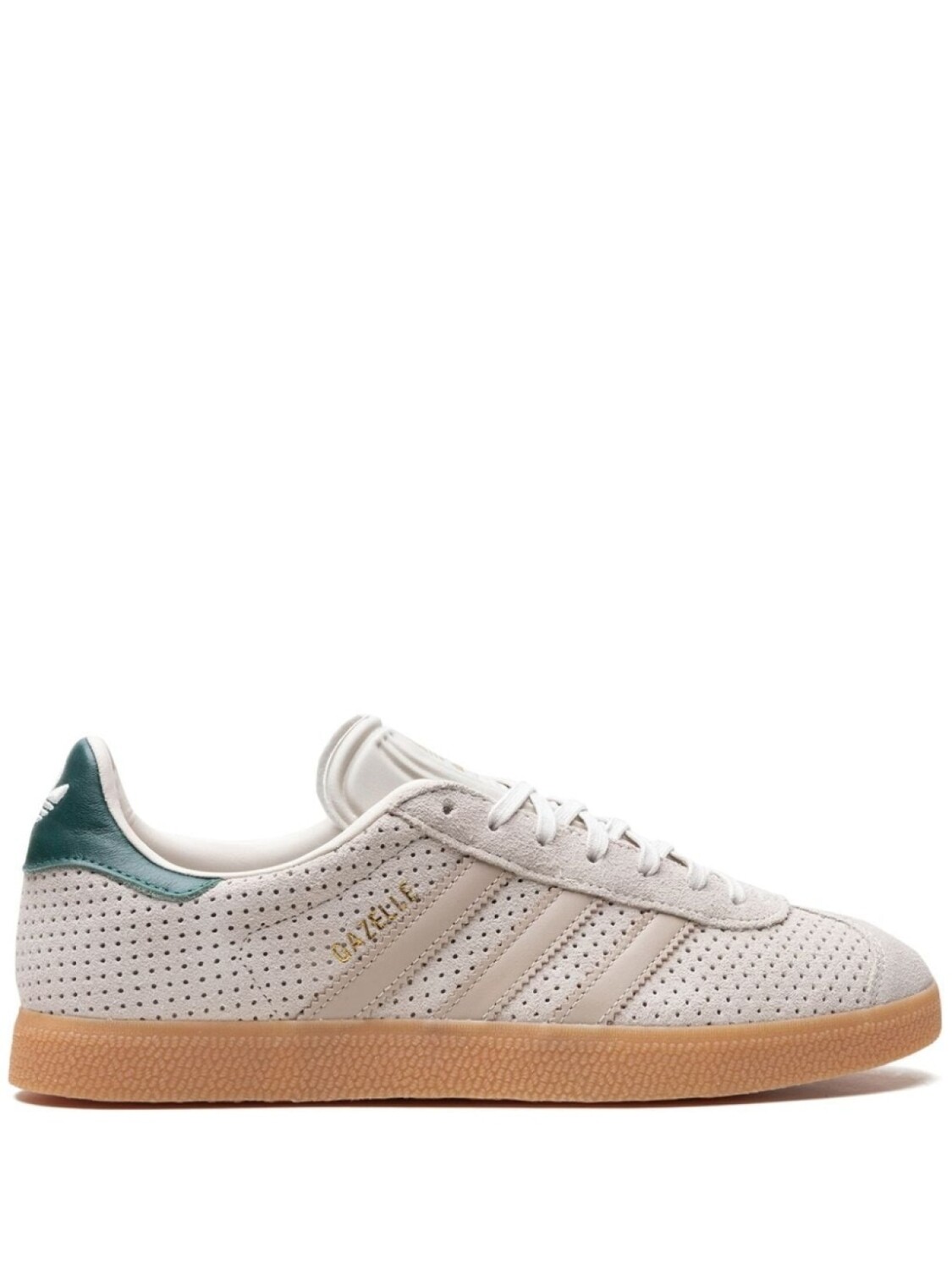 

Кроссовки Gazelle Aluminum/Collegiate Green Adidas, бежевый