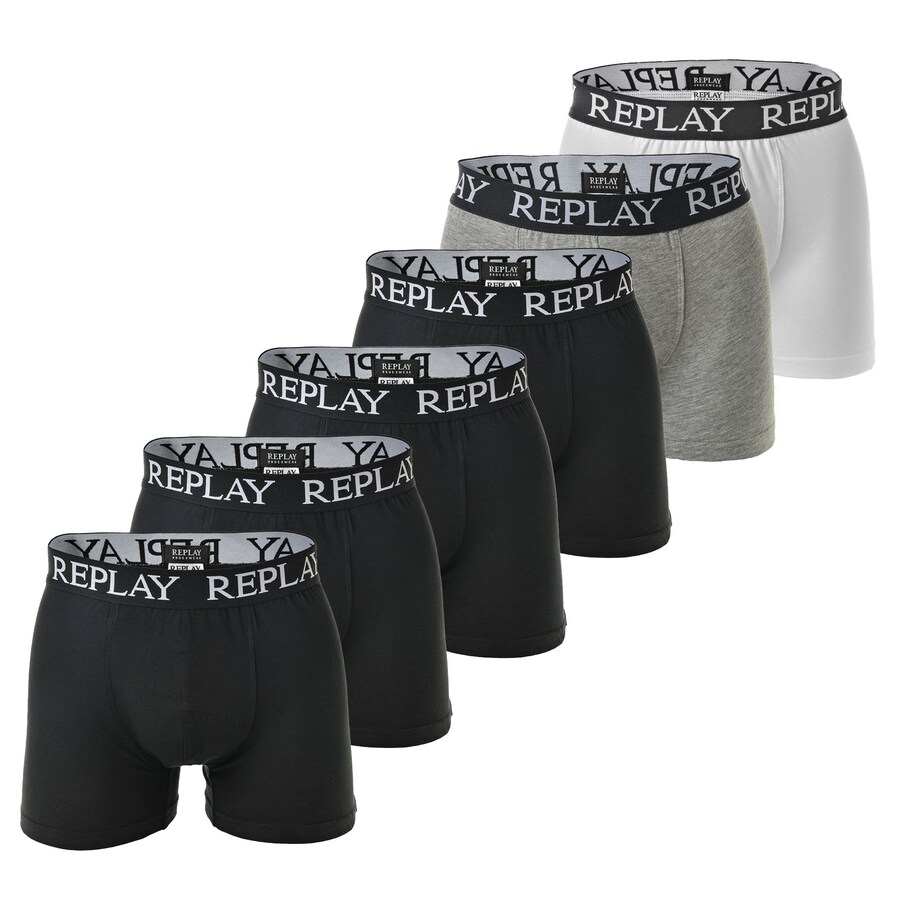 

Боксеры REPLAY, цвет Grey/Black/White