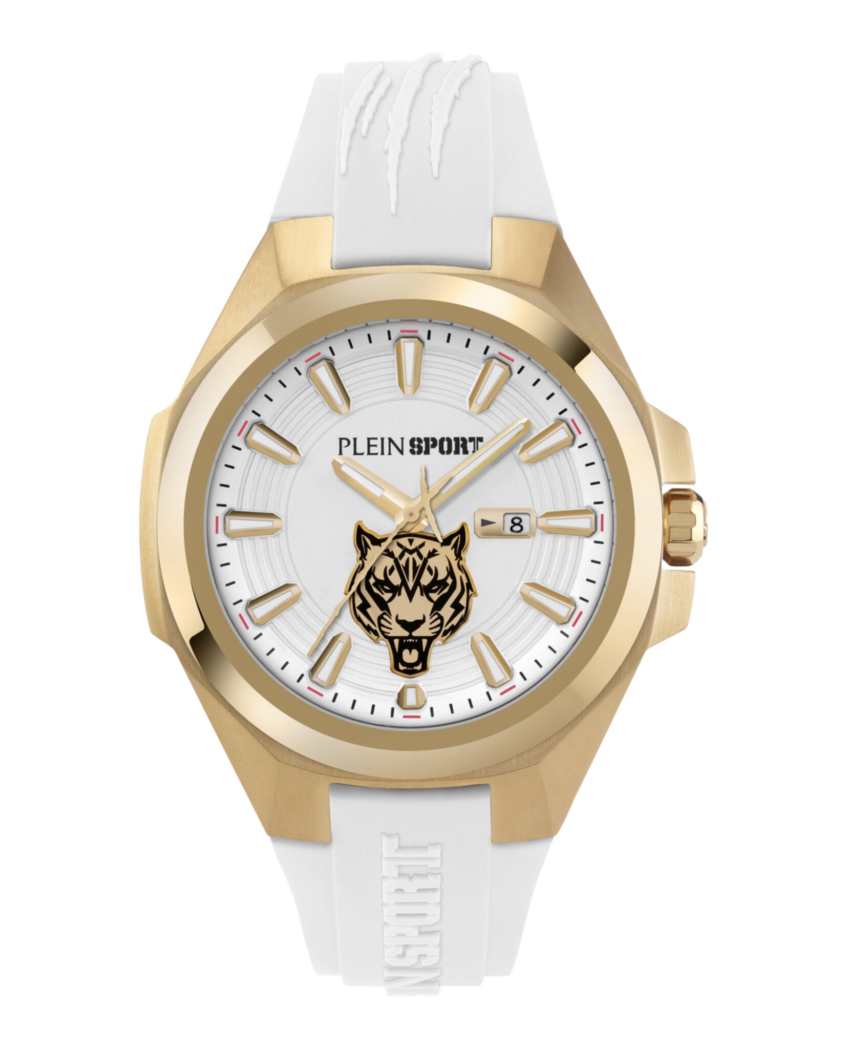 

Часы Tigermaster из силикона PLEIN SPORT, белый/золотой/белый