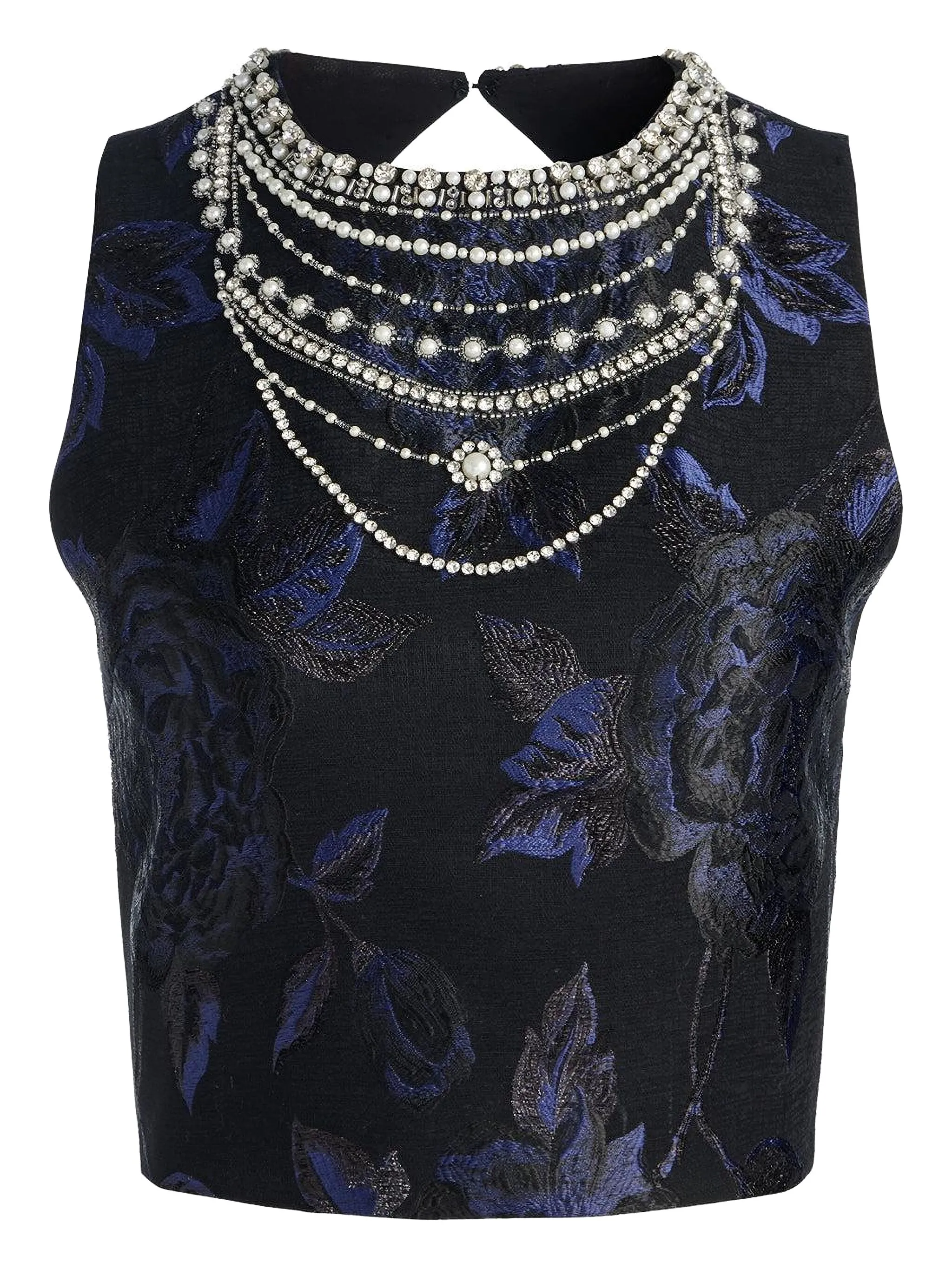 

Топ Cherra с искусственным жемчугом Alice + Olivia, черный