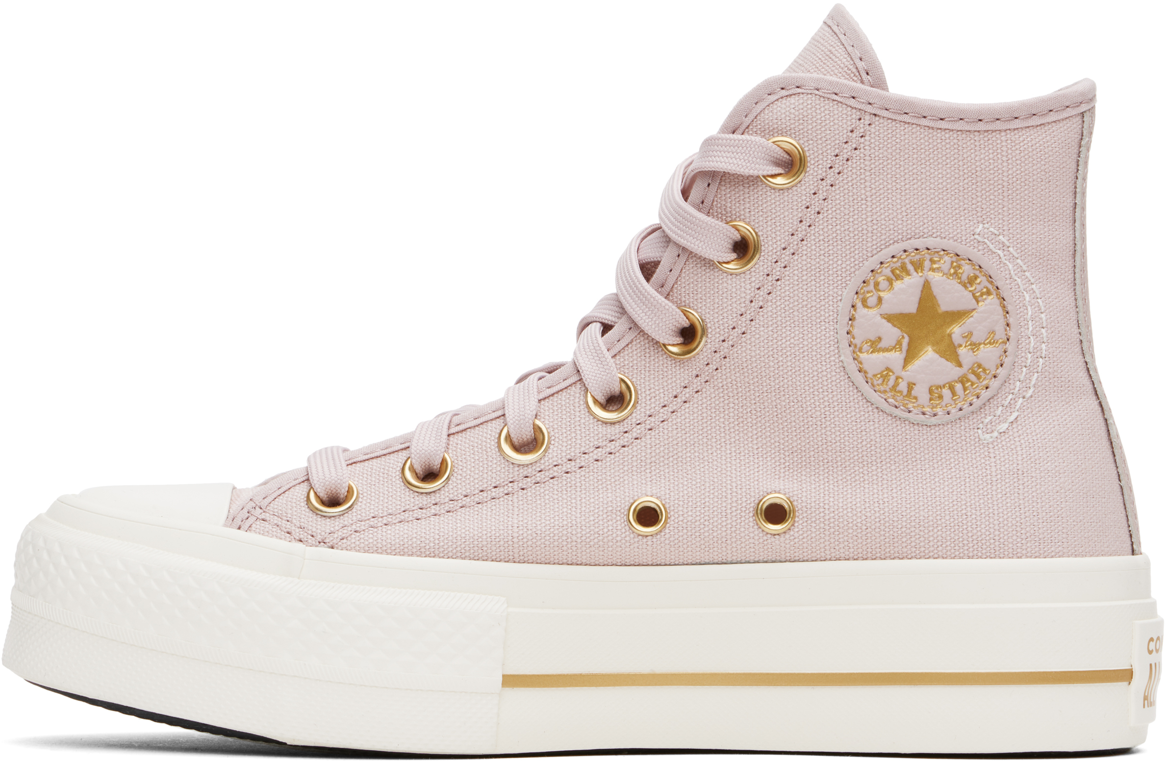 Розовые кроссовки Chuck Taylor All Star Lift Platform Tailored Lines High Top Converse — фото 3