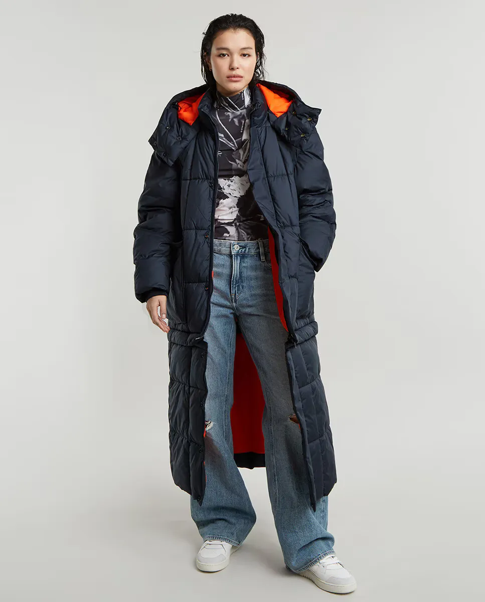 

Женское модульное стеганое пальто с капюшоном G-Star Raw, синий