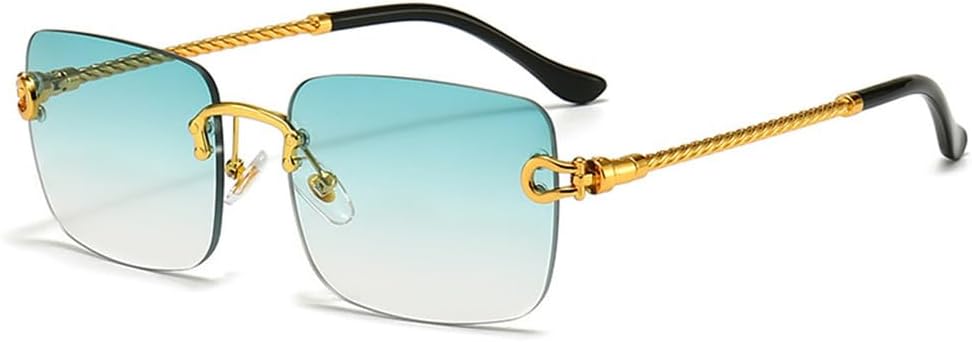 

Солнцезащитные очки UV400 с защитой от УФ-излучения — без оправы, градиентные, цвета конфет, океанские, для женщин и мужчин, для бега и активного отдыха UYPTK, Green Gradient