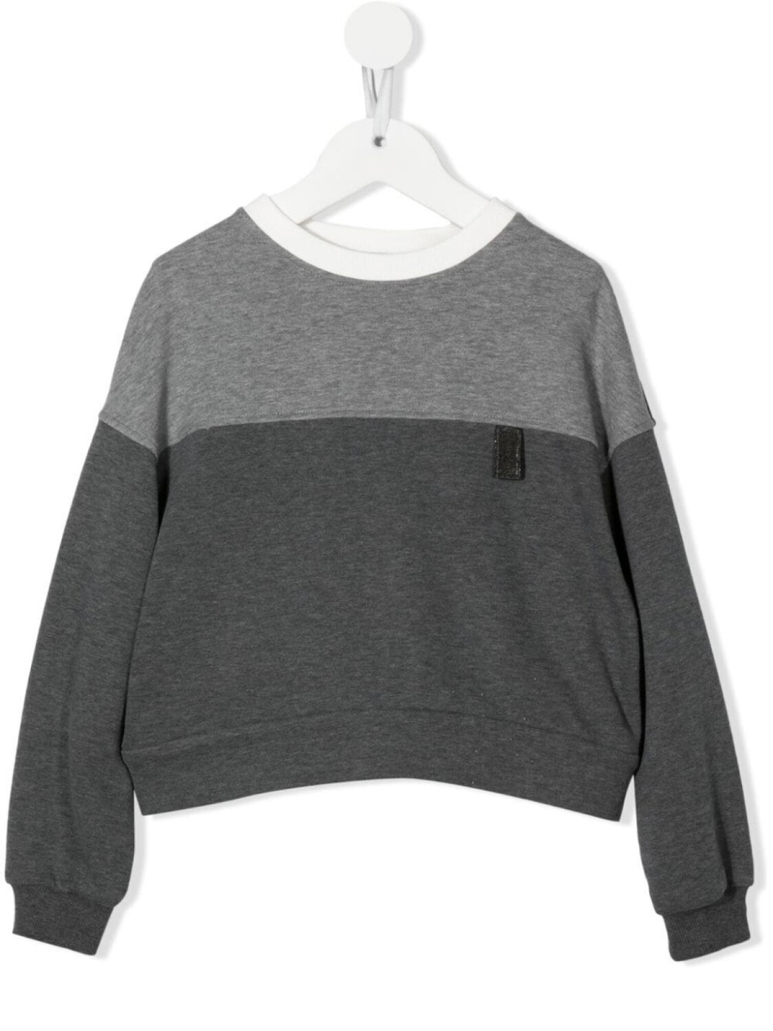 

Brunello Cucinelli Kids толстовка в стиле колор-блок, серый