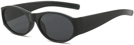 

Ретро овальные солнцезащитные очки для мужчин, модные градиентные очки с защитой от УФ-излучения UV400 для женщин, оранжево-синие солнцезащитные очки MTZJH, Black Gray