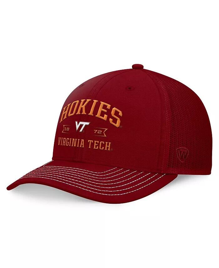 

Мужская бордовая регулируемая шляпа Virginia Tech Hokies Carson Trucker Top Of The World, красный