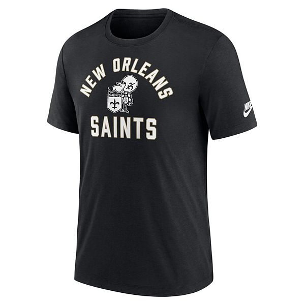 Мужская черная футболка new orleans saints favorable timeline tri-blend Nike — фото 3