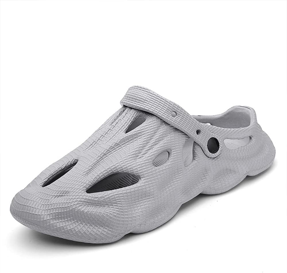 

Мужские сабо легкие садовые сандалии дышащие летние тапочки повседневные пляжные мюли Tangdao, серый