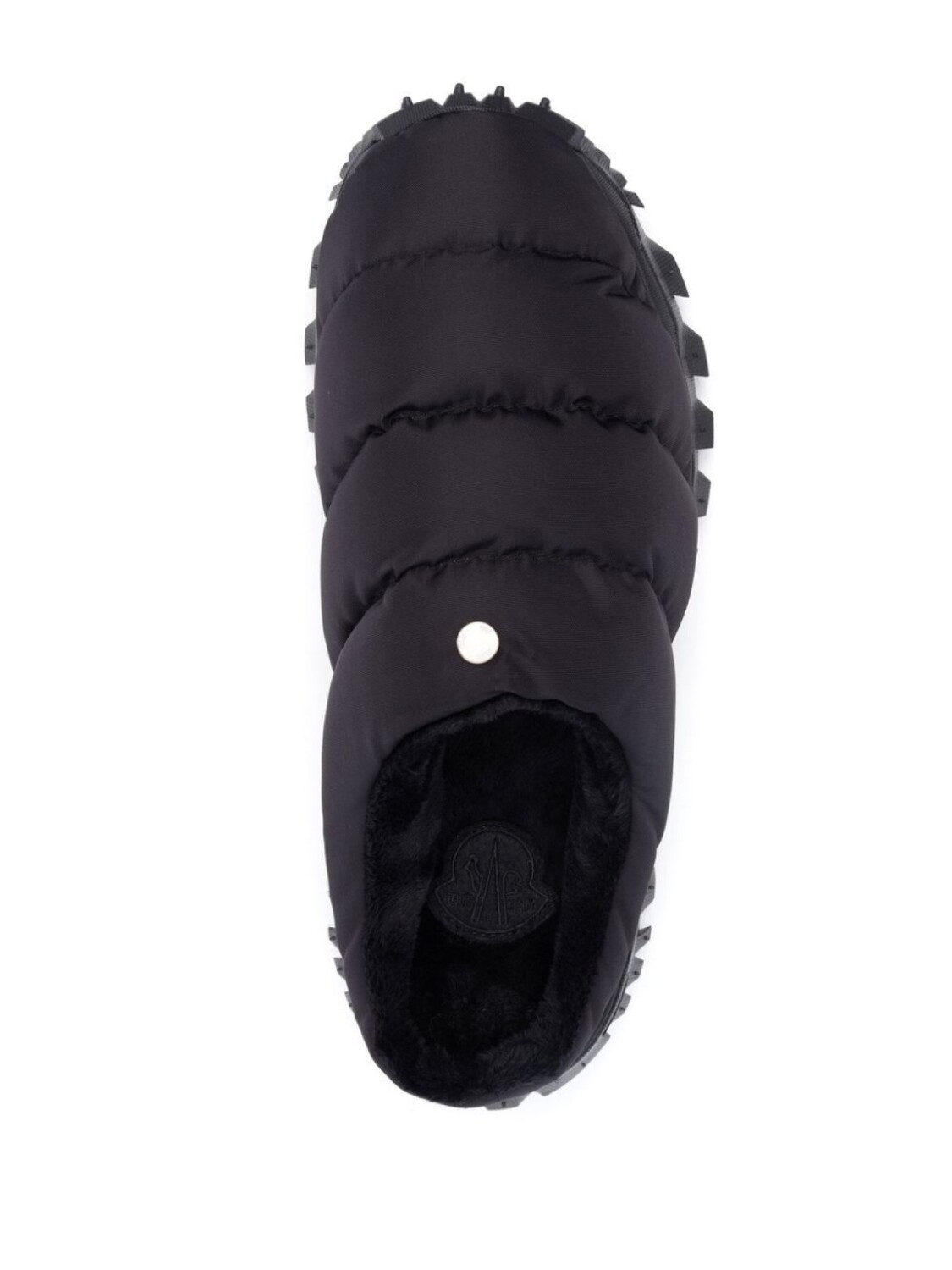 6 MONCLER 1017 ALYX 9SM стеганые шлепанцы с подкладкой из искусственного меха, черный — фото 4