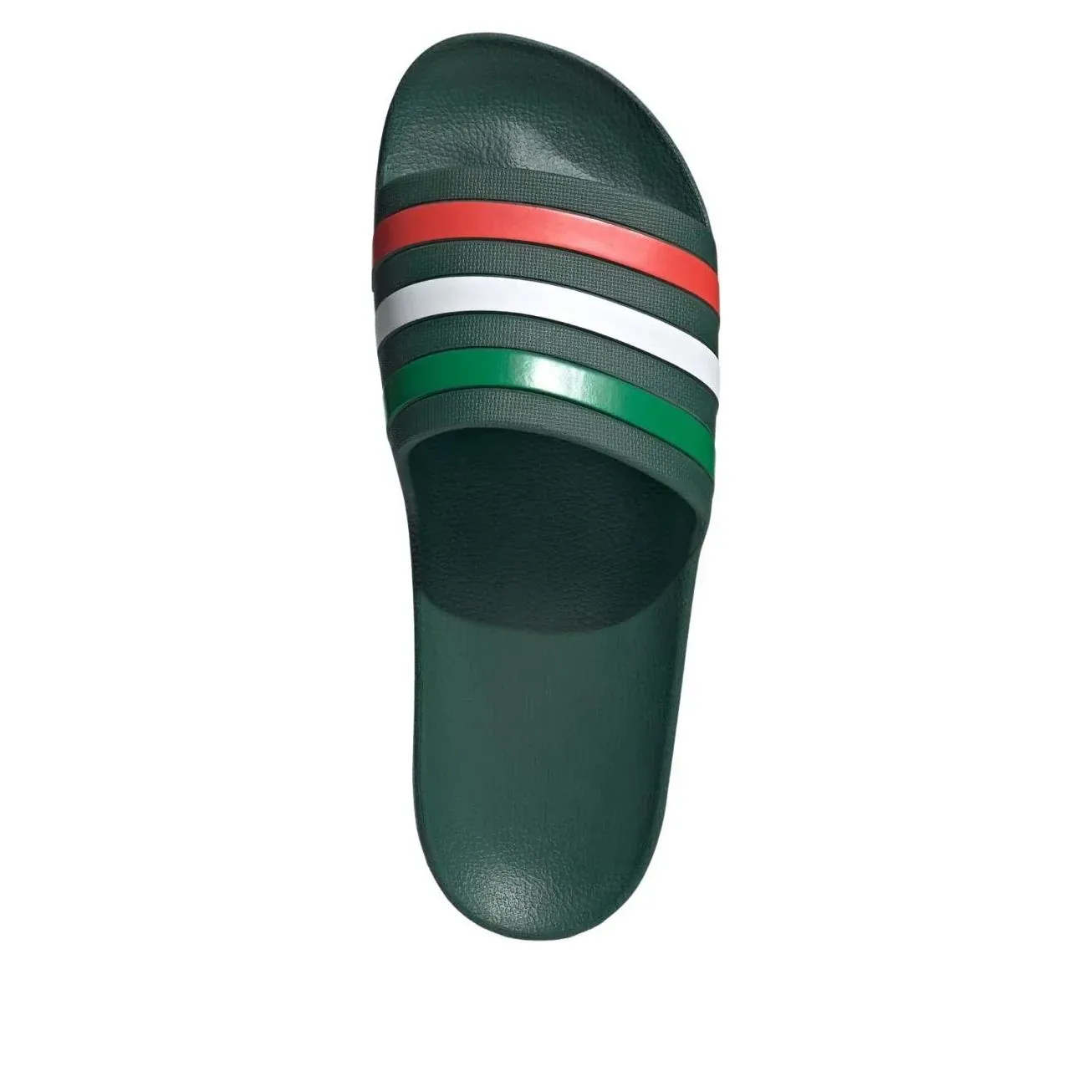 Шлепанцы Adidas Adilette Aqua Slides 'Team Dark Green Bright Red' — фото 2