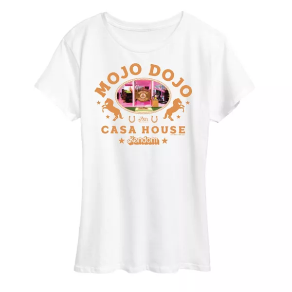 

Женская футболка с принтом фильма Mojo Dojo West Barbie, белый