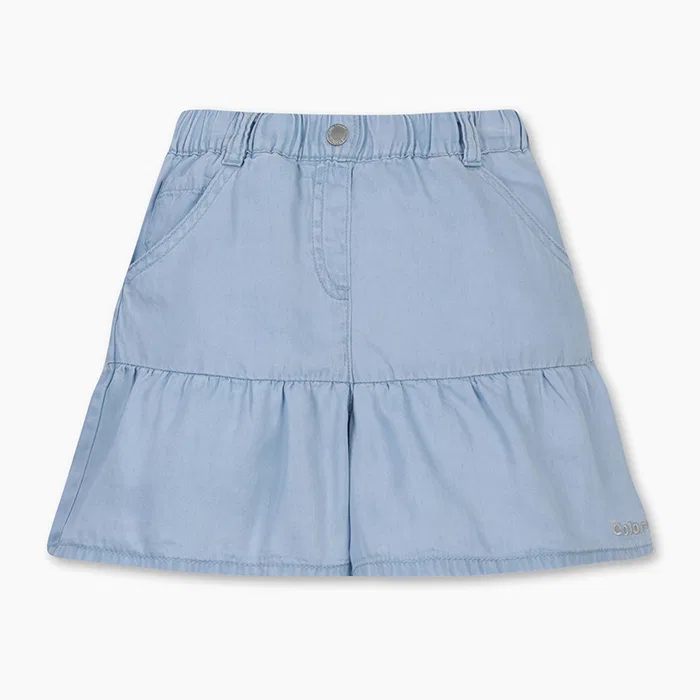 Детские светло-голубые кюлоты из тенсела от Benetton Kids