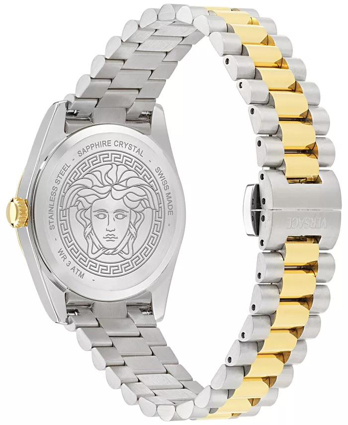 Женские часы Swiss Millenyium с двухцветным браслетом из нержавеющей стали, 32 мм Versace — фото 3