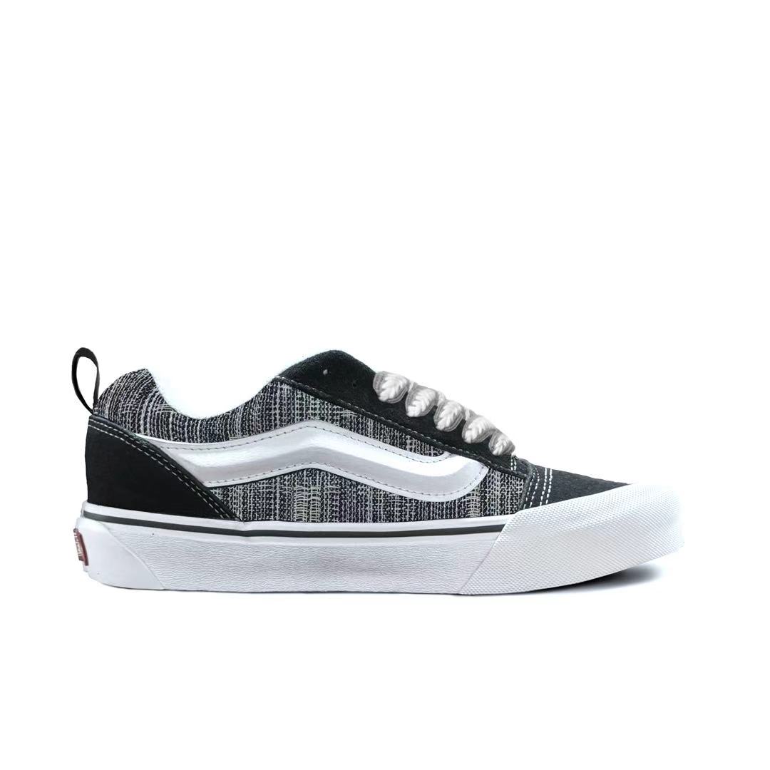 Vans Knu Skool ткань устойчивая к истиранию низкие кроссовки для скейтбординга унисекс серый — фото 3