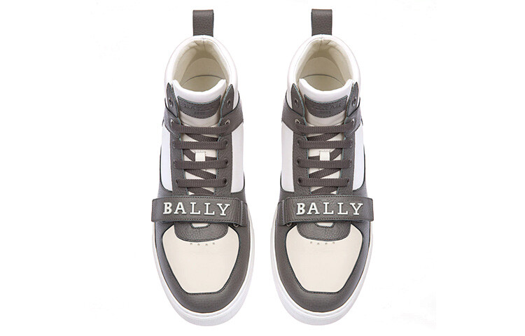 Обувь для скейтбординга Мужская с высоким верхом Серый/Белый Bally — фото 2