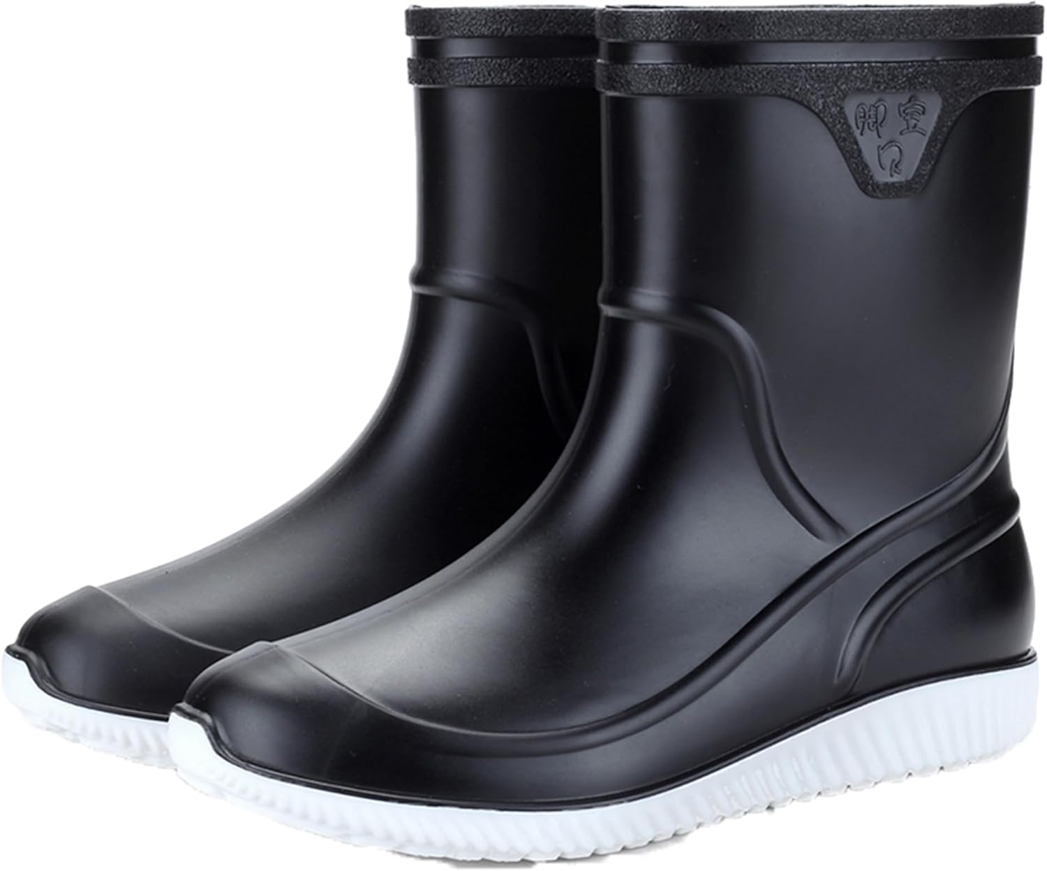 

Мужские резиновые сапоги AUXDIQ, водонепроницаемые, средней высоты, для сада и улицы, белый/черный