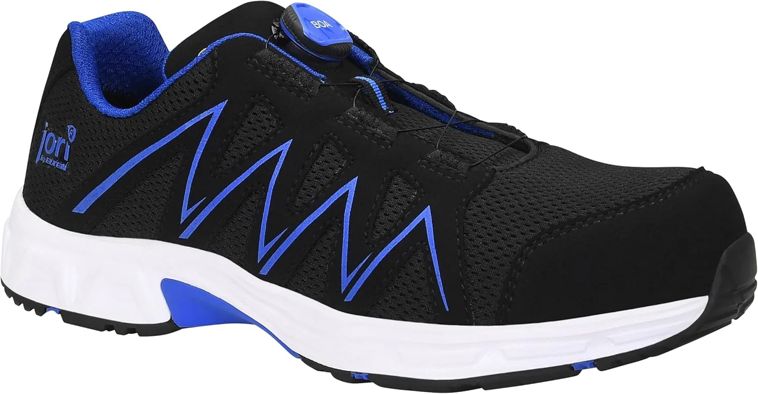 Защитная обувь ELTEN Jori jo_Speedy BOA Black-Blue Low ESD S1PS, женская и мужская, текстиль, композитный защитный носок (легче стального), легкая, спортивная