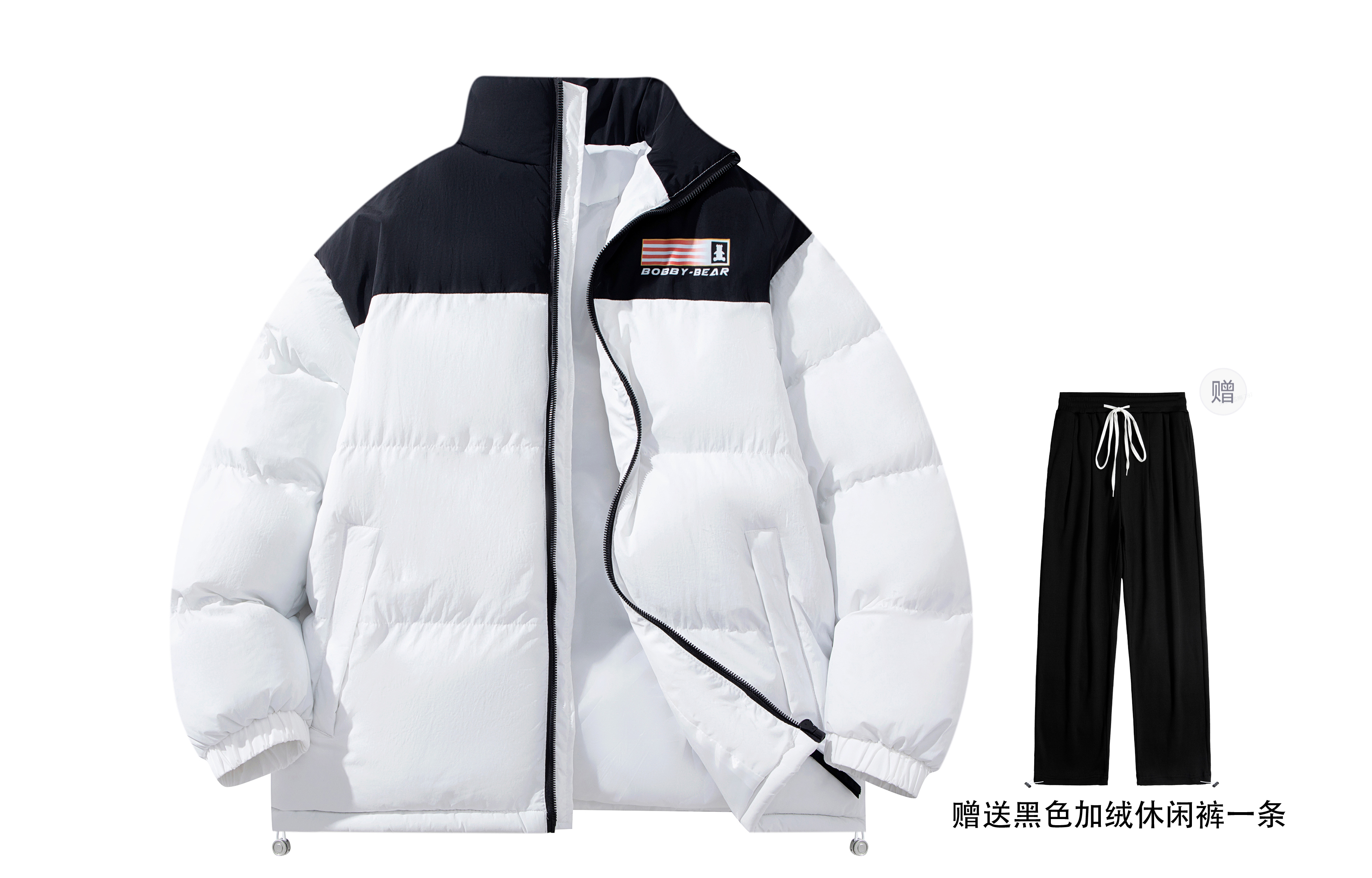 

BOBBY ABLEY Пуховик Unisex, White (Includes Fleece-Lined Casual Pants)