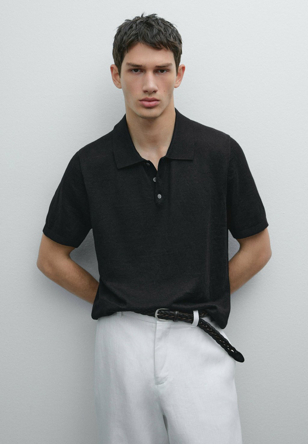 

Рубашка поло Massimo Dutti, Mottled Dark Blue
