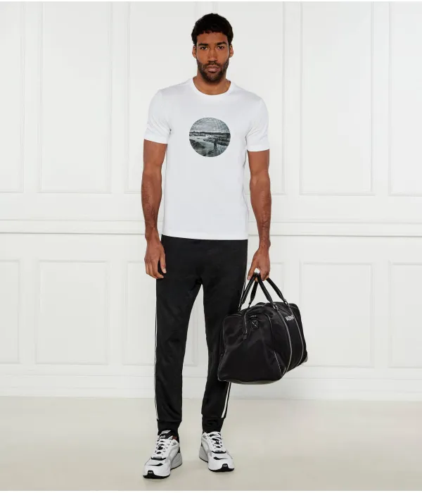 Футболка с графическим принтом Heritage Regular fit Boss Green, белый — фото 2