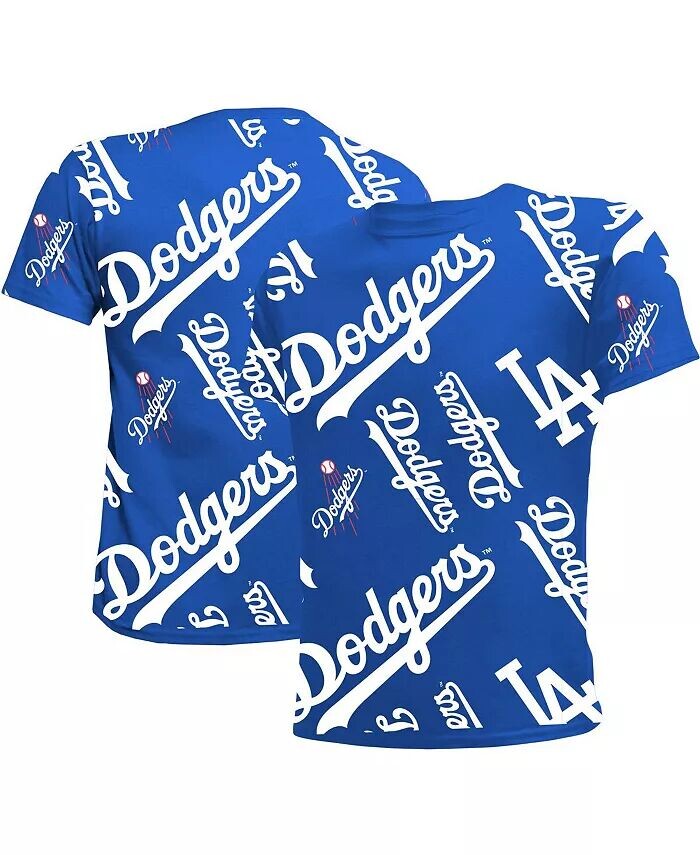 

Футболка команды Big Boys and Girls Royal Los Angeles Dodgers Allover Team Stitches, синий