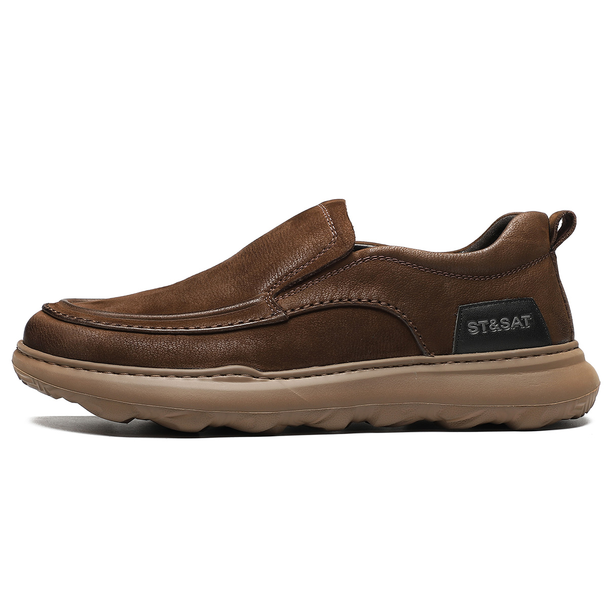 

ST&SAT Мужские повседневные туфли мужские низкие топы коричневые, цвет Brown