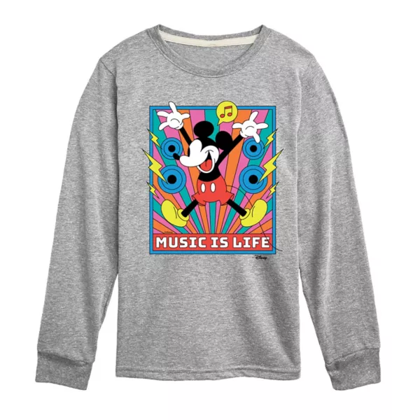 

Футболка с длинным рукавом для мальчиков 8-20 лет "Mickey Mouse – музыка это жизнь" Disney, серый