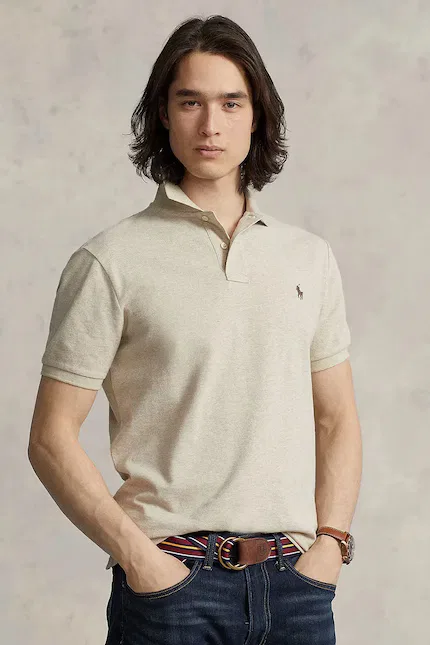 Футболка-поло хлопковая Polo Ralph Lauren, бежевый
