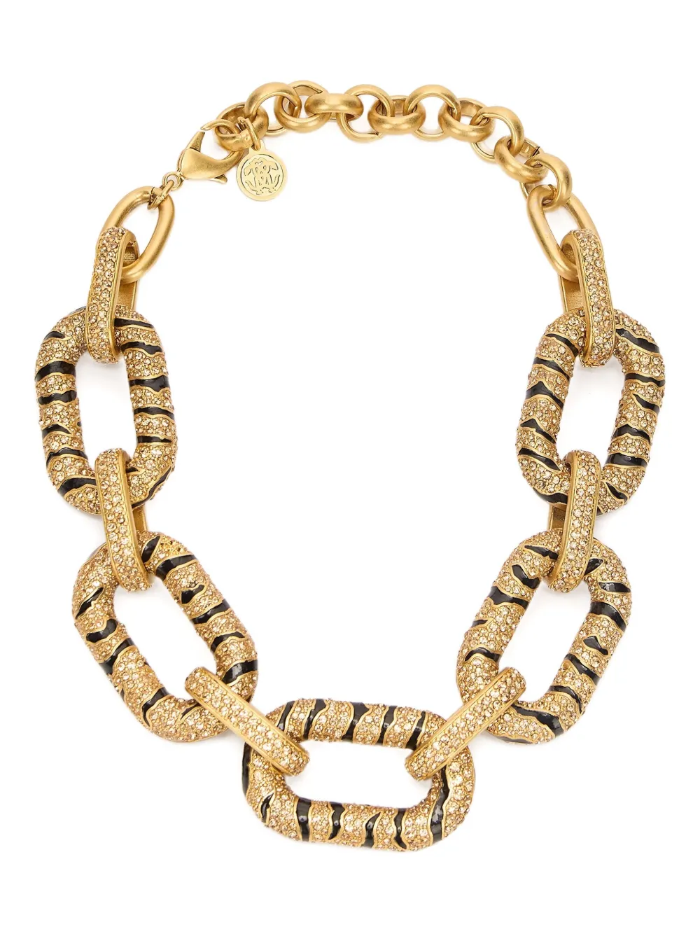 

Колье с кристаллами Roberto Cavalli, золотой