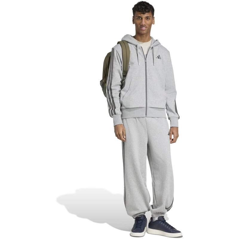 Праздничная толстовка с тремя полосками Adidas, цвет mgreyh — фото 4
