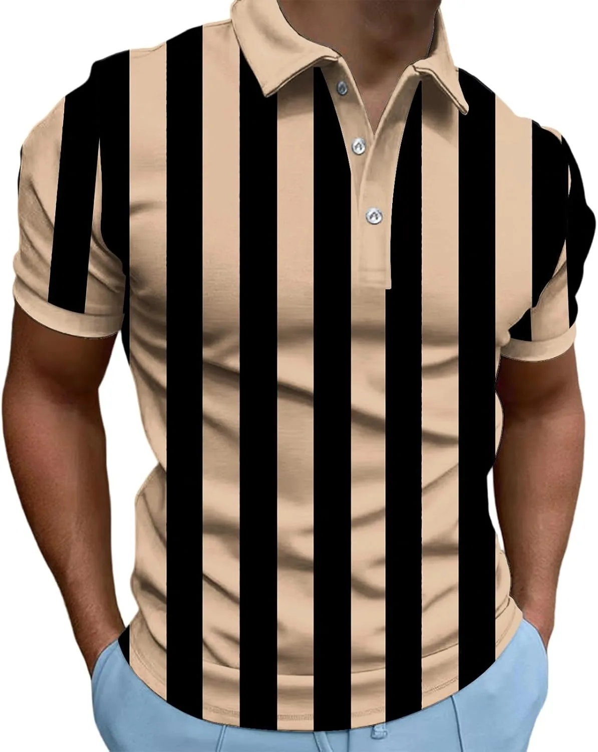 

Мужская рубашка с коротким рукавом Casual, летняя, в стиле Color Block