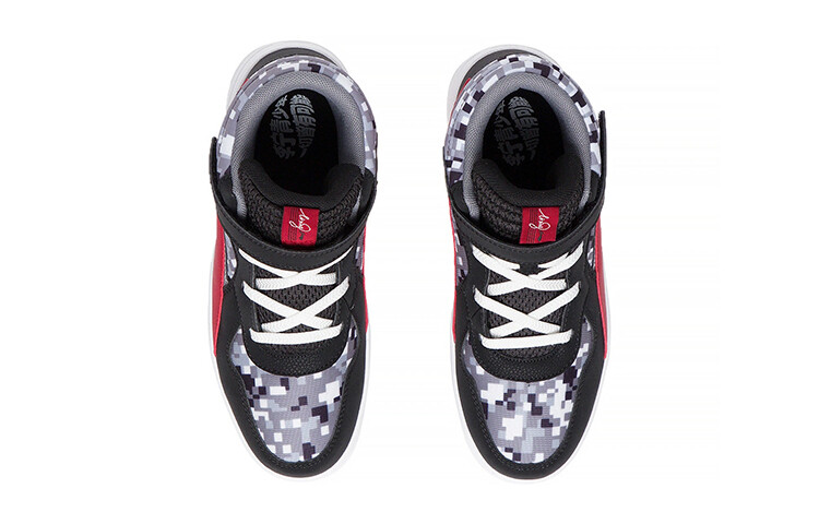 Детские кроссовки для скейтбординга GS Mid-top Black/shadow Gray Camouflage Lining Young — фото 4
