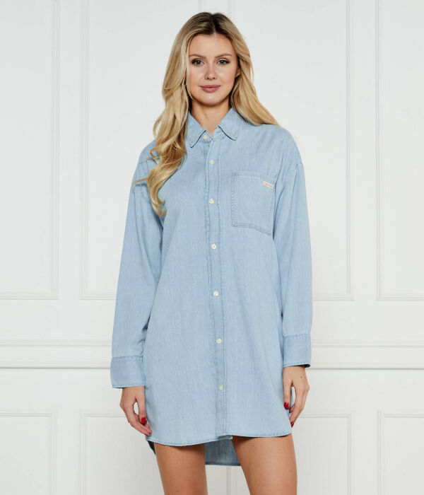 

Платье-рубашка Calvin Klein Jeans джинсовое короткое, голубой