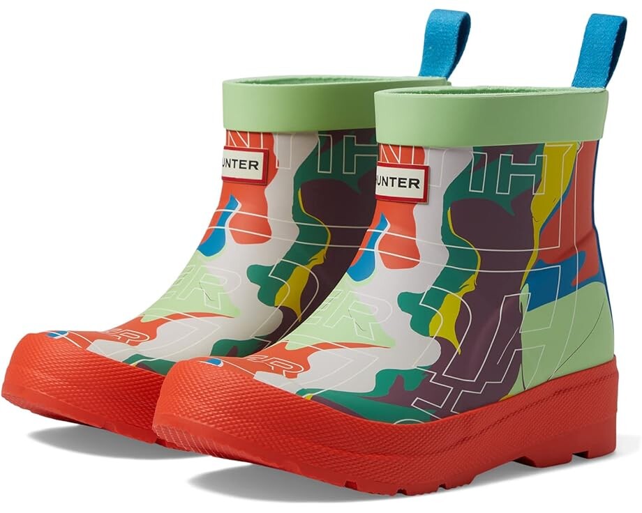 

Ботинки Hunter Exploded Logo Boot, цвет Poolhhouse Blue/Red Tang/Illuminating Yellow