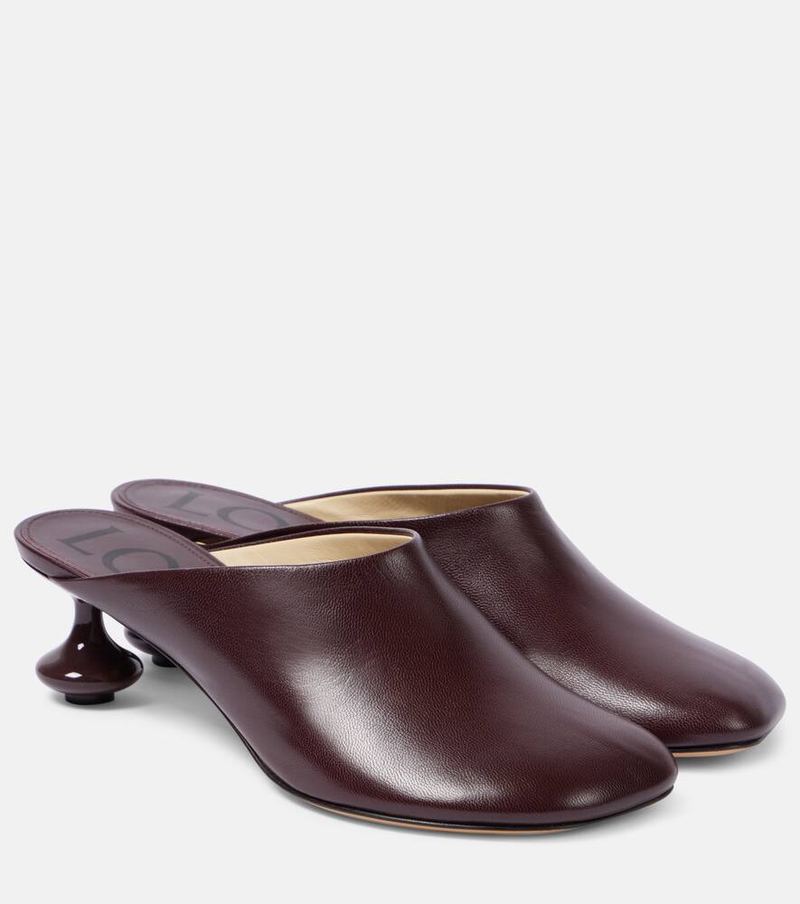 Игрушечные 45 leather mules Loewe, Burgundy